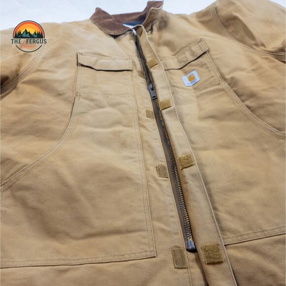 Carhartt Arctic Quilt Lined Jacket Brown Vintage Outdoor Workwear Mens Size 3XL - Picture 4 of 16